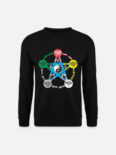 Tai Chi Yin Yang Five Elements Chinese Medicine - Unisex Sweatshirt - black