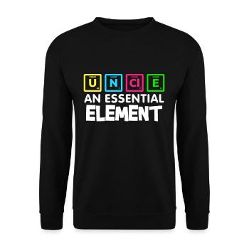 Lustige Chemie Onkel Periodensystem Element - Unisex Pullover - Schwarz - Vorne - Alina (178cm) & Michal (187cm)