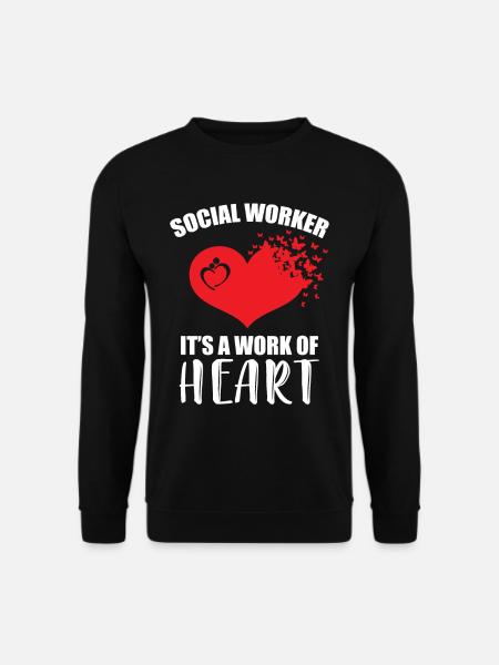 Sozialarbeiter ein Werk des Herzens Mix Schmetterl - Unisex Pullover - Schwarz