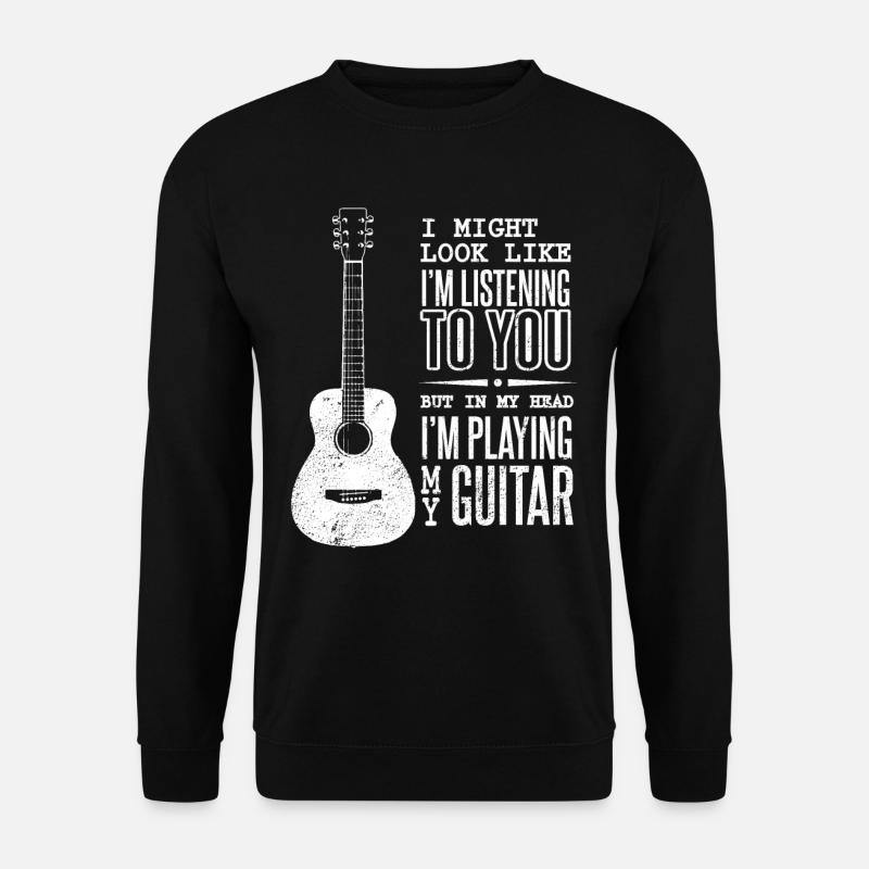 Musiker Gitarre Leidenschaft Musik Gitarrist - Unisex Pullover - Schwarz
