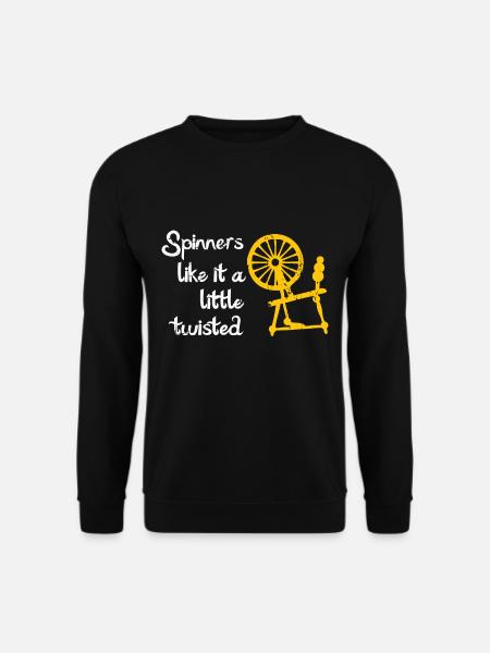 Wolle Hand Spinnerei - Unisex Pullover - Schwarz