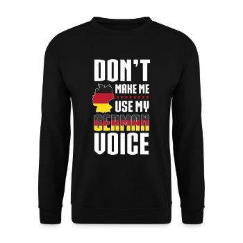 German Voice Germany - Unisex Sweatshirt - black - Front - Alina (178cm) & Michal (187cm)