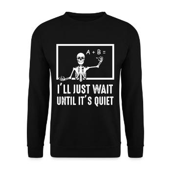 Squelette Halloween - Sweat-shirt Unisexe - noir - Devant - Alina (178cm) & Michal (187cm)
