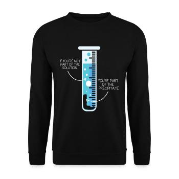 Tube à essai chimiste scientifique - Sweat-shirt Unisexe - noir - Devant - Alina (178cm) & Michal (187cm)