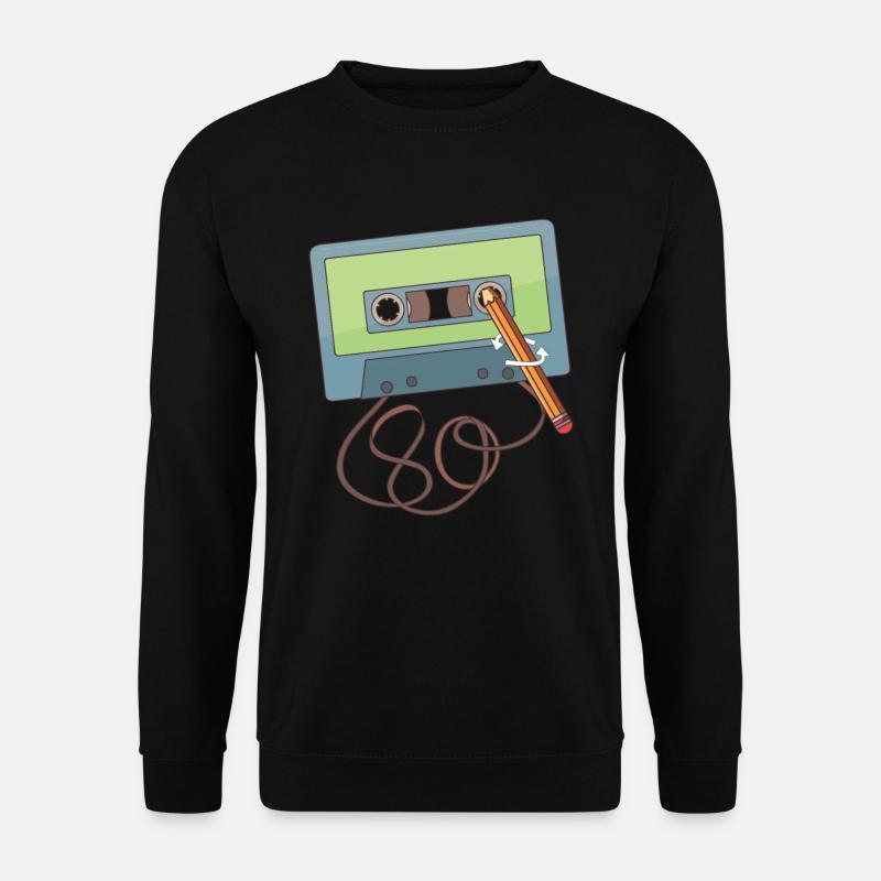 Old school crayon une cassette - Sweat-shirt Unisexe - noir