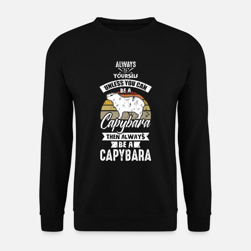 Immer du selbst sein - Lustiges Wasserschwein Zoot - Unisex Pullover - Schwarz