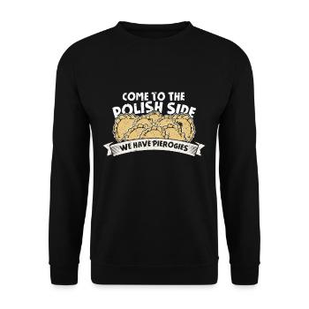 Pierogi Polish delicatessen Poland noodles - Unisex Sweatshirt - black - Front - Alina (178cm) & Michal (187cm)