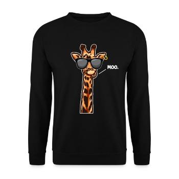 Safari drôle d'humeur de girafe - Sweat-shirt Unisexe - noir - Devant - Alina (178cm) & Michal (187cm)
