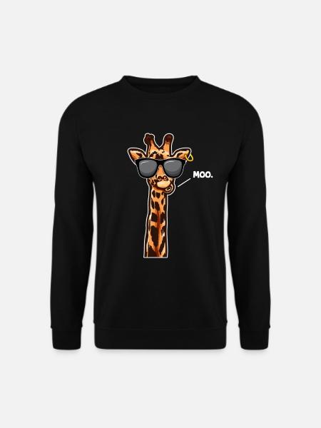 Funny Giraffe Mood Happy Safari - Unisex Sweatshirt - black