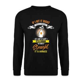 Golf Wunder Lustiger Club Golfspieler - Unisex Pullover - Schwarz - Vorne - Alina (178cm) & Michal (187cm)