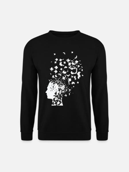 Psychologie Rorschach Karte Gedanken Inkblot Test - Unisex Pullover - Schwarz