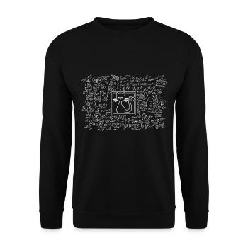 Schrodingers Katze box Lustige Wissenschaft Nerd P - Unisex Pullover - Schwarz - Vorne - Alina (178cm) & Michal (187cm)