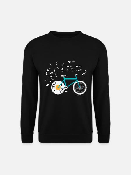 Bike Vinyl Turntable Bike Music Sheet Music - Unisex Sweatshirt - black