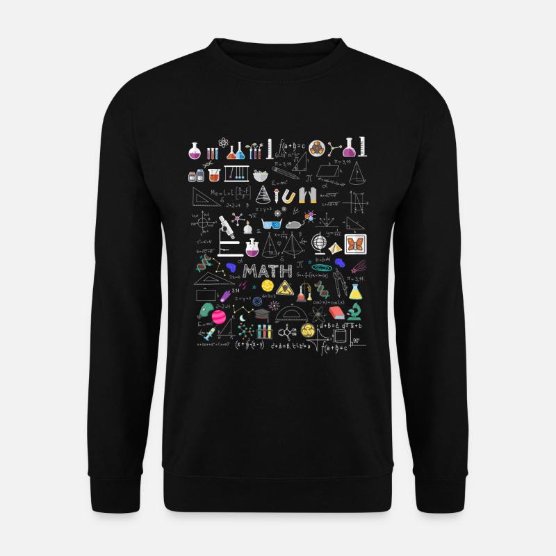 Science physics mathematics chemistry biology branch - Unisex Sweatshirt - black