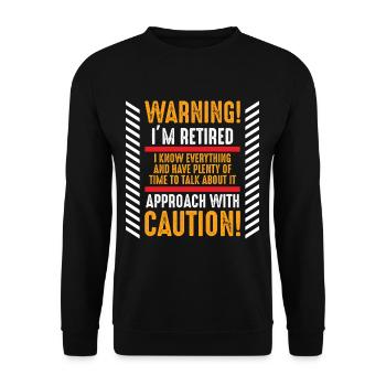 Retired gag Senior retired husband retired - Unisex Sweatshirt - black - Front - Alina (178cm) & Michal (187cm)