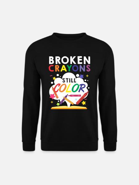 Colored pencil colors mental health - Unisex Sweatshirt - black