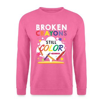 Crayon de couleur couleurs santé mentale - Sweat-shirt Unisexe - rose - Devant