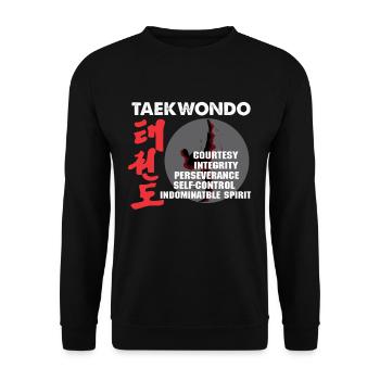 Taekwondo enseigner les arts martiaux Tae kwon do - Sweat-shirt Unisexe - noir - Devant - Alina (178cm) & Michal (187cm)