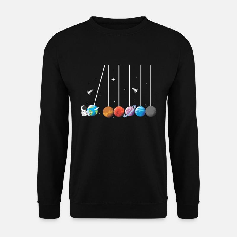 Weltraum Astronaut Pendel Rakete Sonnensystem - Unisex Pullover - Schwarz