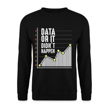 Daten Nerd Analytiker Statistiker Wissenschaftleri - Unisex Pullover - Schwarz - Vorne - Alina (178cm) & Michal (187cm)