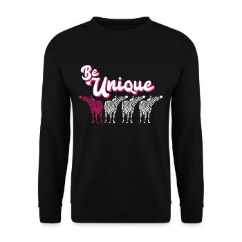 Lustige Zooarbeiterin Safari Zebra Zoo Tier Kostüm - Unisex Pullover - Schwarz - Vorne - Alina (178cm) & Michal (187cm)