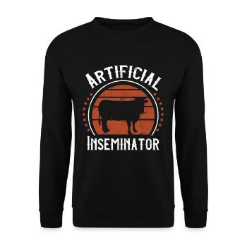 Rinderzucht Künstliche Besamung Rind Techniker - Unisex Pullover - Schwarz - Vorne - Alina (178cm) & Michal (187cm)