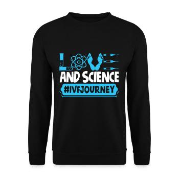 IVF warrior science day infertility - Unisex Sweatshirt - black - Front - Alina (178cm) & Michal (187cm)