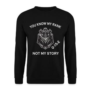 League Iron Feeder Legend Rank LoL Gamer - Unisex Sweatshirt - black - Front - Alina (178cm) & Michal (187cm)