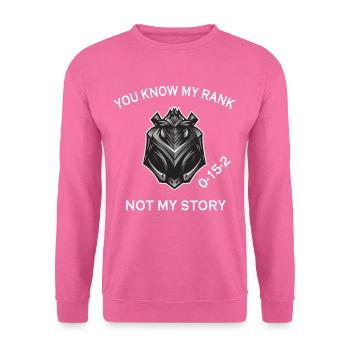 League Iron Feeder Legend Rank LoL Gamer - Unisex Pullover - Pink - Vorne