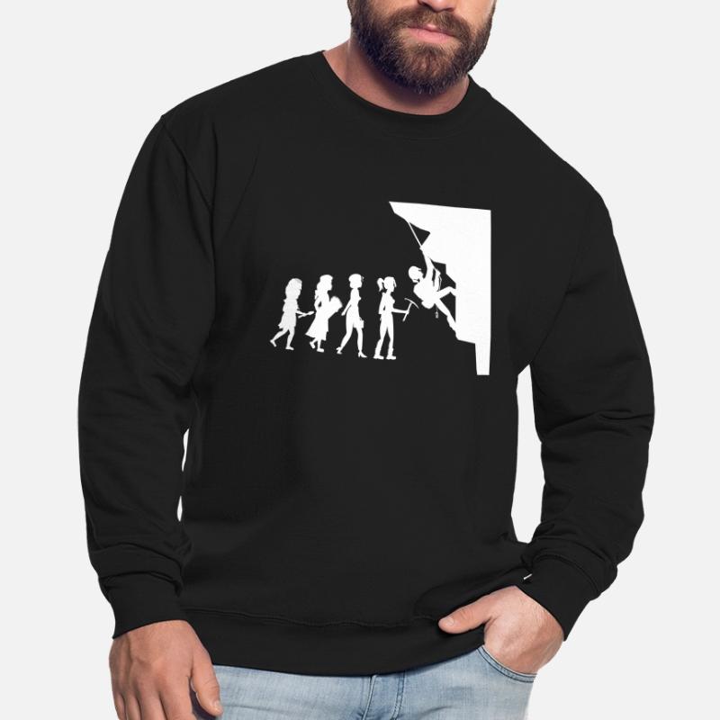 Climber evolution rock wall climber Unisex Sweatshirt