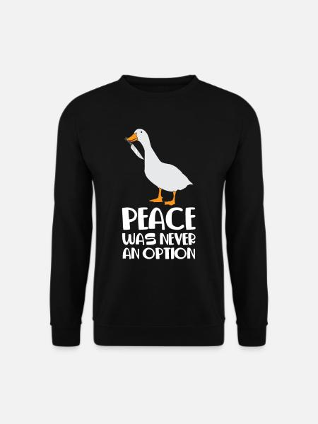 Internet Meme Gans Frienden war nie eine Option - Unisex Pullover - Schwarz