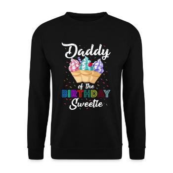 Anniversaire de papa Glace sucrée Princesse Père - Sweat-shirt Unisexe - noir - Devant - Alina (178cm) & Michal (187cm)