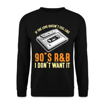 Cassette de musique R&B des années 90 90 ans de chansons - Sweat-shirt Unisexe - noir - Devant - Alina (178cm) & Michal (187cm)