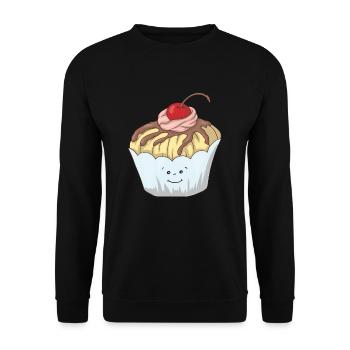Muffin baker sweets dessert baked goods - Unisex Sweatshirt - black - Front - Alina (178cm) & Michal (187cm)