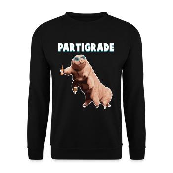 Tardigrade water bear microbiologist student party - Unisex Sweatshirt - black - Front - Alina (178cm) & Michal (187cm)