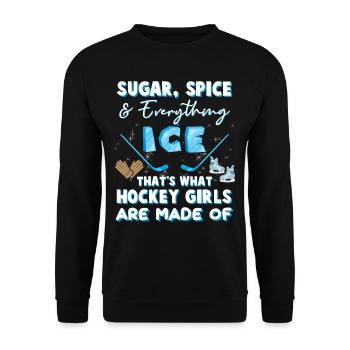 Eisport ice skate goalkeeper hockey daughter - Unisex Sweatshirt - black - Front - Alina (178cm) & Michal (187cm)