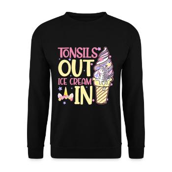Almond OP Recovery Unicorn Healthy Ice Cream - Unisex Sweatshirt - black - Front - Alina (178cm) & Michal (187cm)
