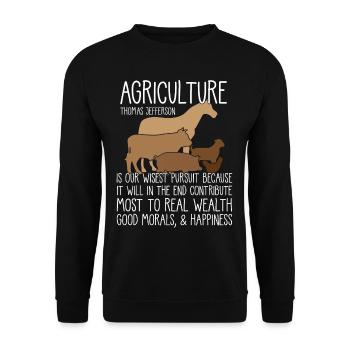 FFA goat chicken cow horse farming teacher - Unisex Sweatshirt - black - Front - Alina (178cm) & Michal (187cm)