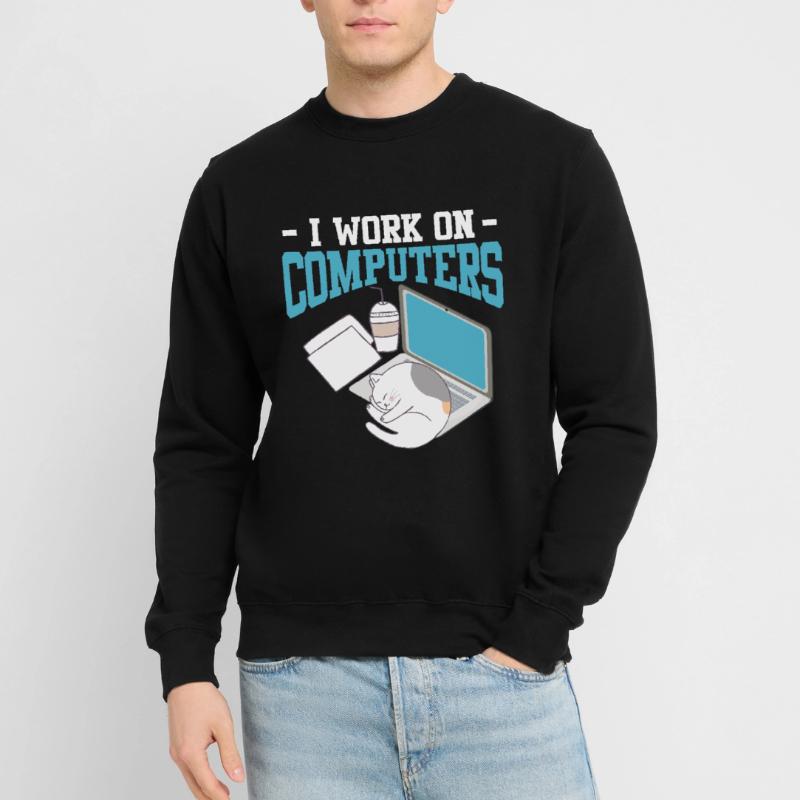 Informatik Katze Zocken Nerd Programmierer Unisex Pullover