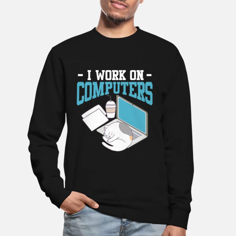 Computer science cat gambler nerd programmer Unisex Sweatshirt
