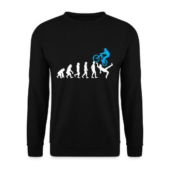 Mountainbike Evolution MTB Radfahrer Radfahrer - Unisex Pullover - Schwarz - Vorne - Alina (178cm) & Michal (187cm)