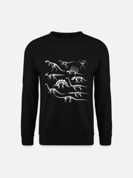 Dinosaur Bones Excavation Skeleton Paleontolo - Unisex Sweatshirt - black