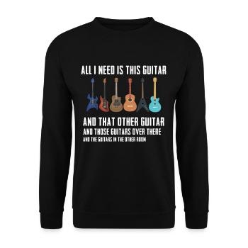 Joueur de guitare drôle guitariste guitaristes - Sweat-shirt Unisexe - noir - Devant - Alina (178cm) & Michal (187cm)
