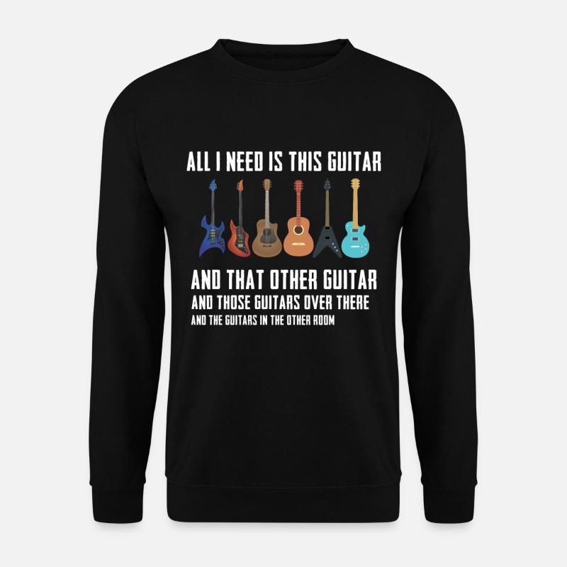 Funny guitar player guitarist guitars - Unisex Sweatshirt - black