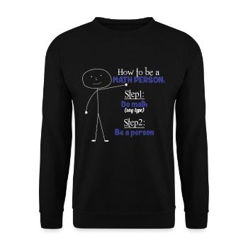 Cadeau de mathématiques drôle professeur de mathématiques nerd - Sweat-shirt Unisexe - noir - Devant - Alina (178cm) & Michal (187cm)