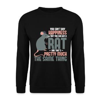 Rat owner Small rodent rat - Unisex Sweatshirt - black - Front - Alina (178cm) & Michal (187cm)