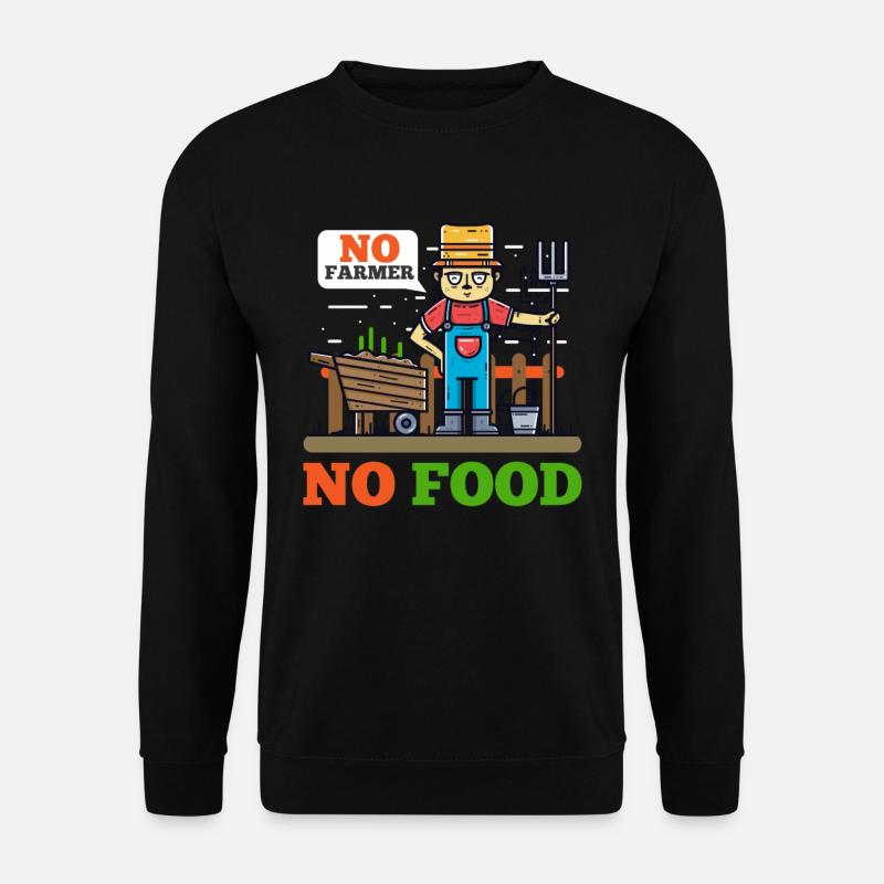 Agriculture awareness cattle farmer - Unisex Sweatshirt - black