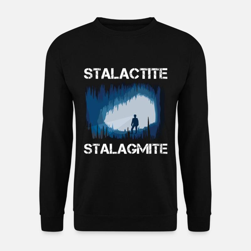 Stalaktit Stalagmiten Höhlenforscher Höhle - Unisex Pullover - Schwarz