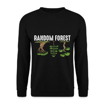 Artificial classification math random forest - Unisex Sweatshirt - black - Front - Alina (178cm) & Michal (187cm)