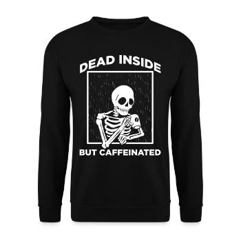 Café squelette mort caféine Halloween - Sweat-shirt Unisexe - noir - Devant - Alina (178cm) & Michal (187cm)